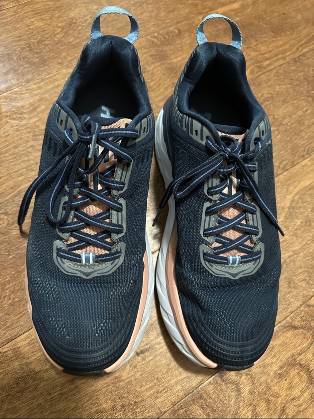 Hoka One One Women’s Performance Running Shoes - Black with Peach Accents